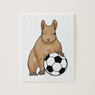 Squirrel at Soccer Sports Jigsaw Puzzle