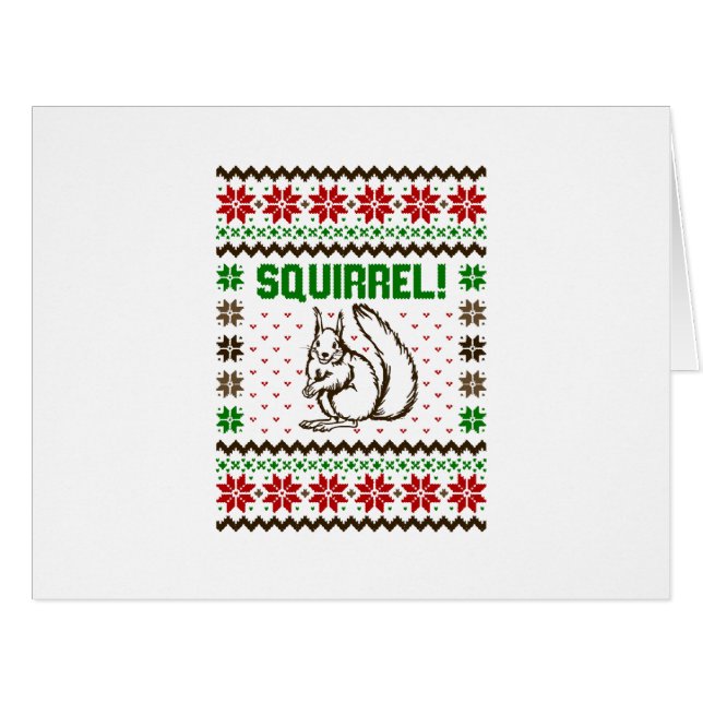 Squirrel Attacks The Griswold Family Ugly Sweater  (Front Horizontal)