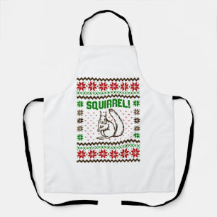 Squirrel Attacks The Griswold Family Ugly Sweater  Apron