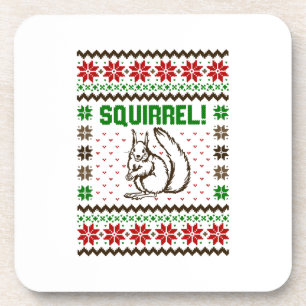 Squirrel Attacks The Griswold Family Ugly Sweater Coaster
