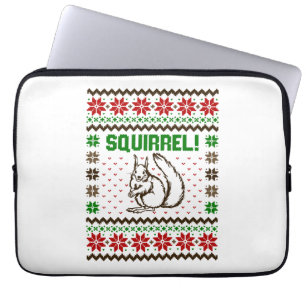 Squirrel Attacks The Griswold Family Ugly Sweater Laptop Sleeve