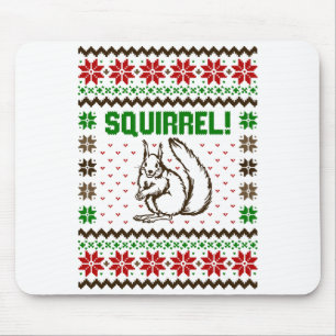 Squirrel Attacks The Griswold Family Ugly Sweater Mouse Pad