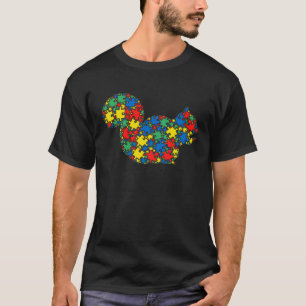 Squirrel Autism Puzzle for Women Men Kids  Autism  T-Shirt