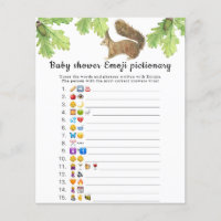 Squirrel - baby shower emoji pictionary game