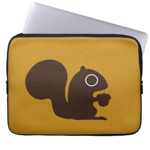Squirrel - Background Colour is Customisable Laptop Sleeve