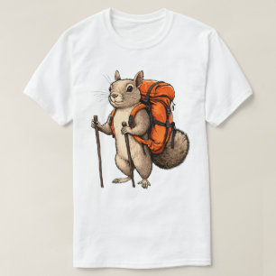 Squirrel Backpacker Hiking Adventure Trekking T-Shirt