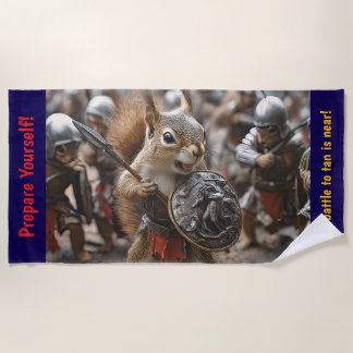 Squirrel Battle Beach Towel