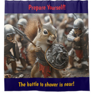 Squirrel Battle Shower Curtain