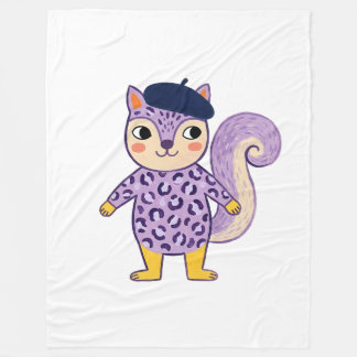 Squirrel Beret Blanket – Bold Leopard Print