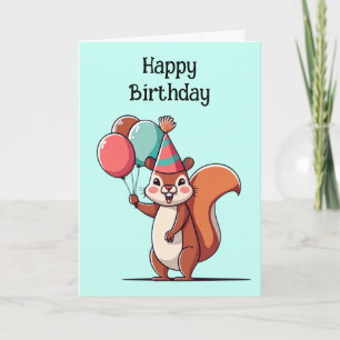 Squirrel Birthday Card