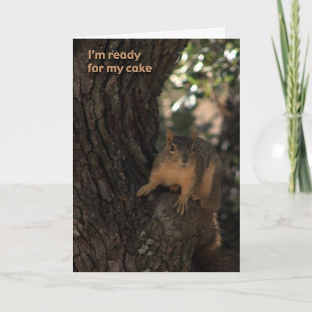 squirrel birthday card (Front)