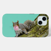 Squirrel Blowing a Bubblegum Bubble Animal Photo