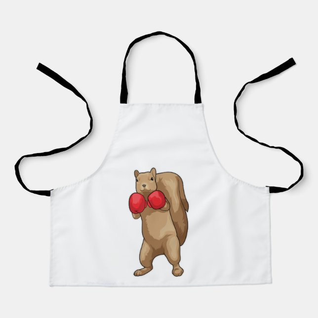 Squirrel Boxer Boxing gloves Apron (Front)