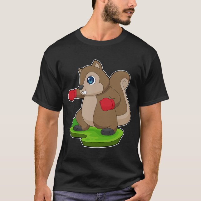 Squirrel Boxer Boxing gloves Boxing T-Shirt (Front)