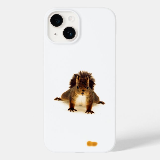 Squirrel brown cute funny white Case-Mate iPhone case (Back)