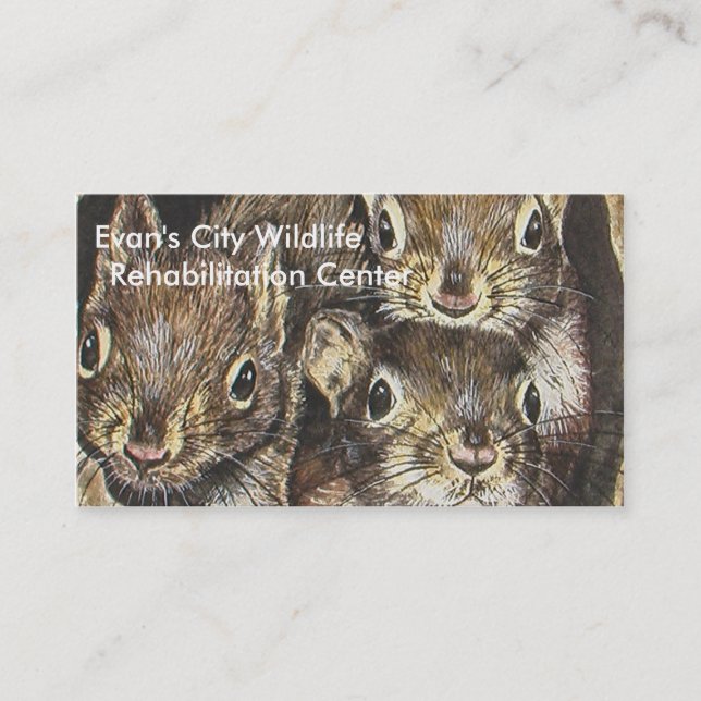 Squirrel Business Card Template (Front)