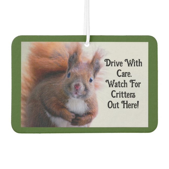 Squirrel Car Air Freshener (Front)