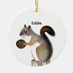 Squirrel Ceramic Ornament