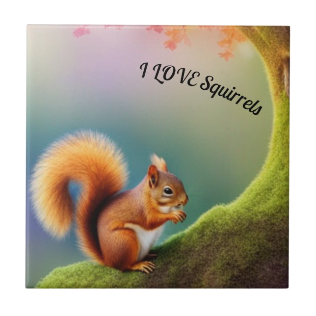 Squirrel  ceramic tile (Front)