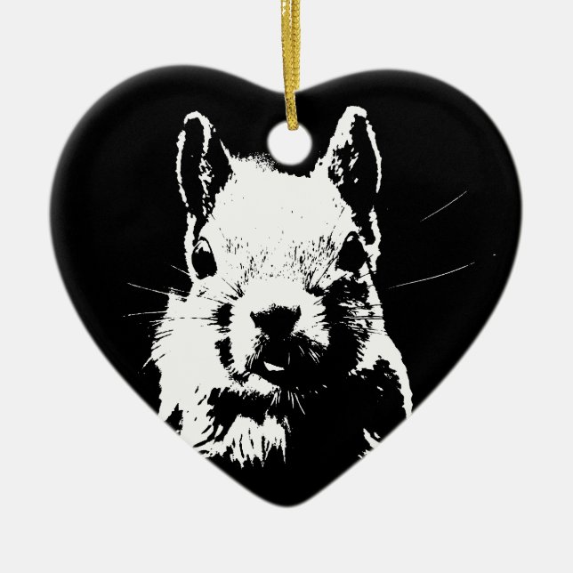 Squirrel Ceramic Tree Decoration (Front)