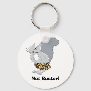 Squirrel Character  Mr. Nutz, Nut Buster! Key Ring