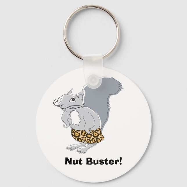 Squirrel Character  Mr. Nutz, Nut Buster! Key Ring (Front)
