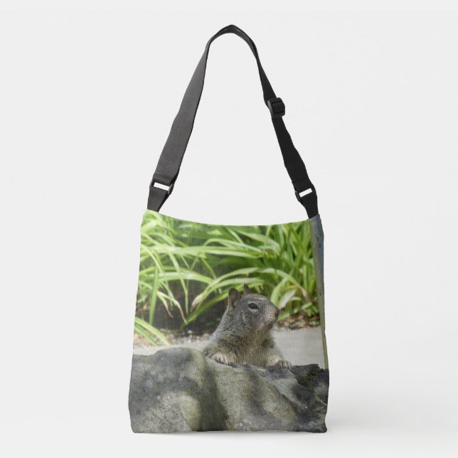 Squirrel Chilling All-Over-Print Cross Body Bag (Front)