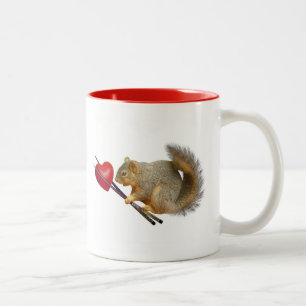 Squirrel Chopsticks Heart Mug