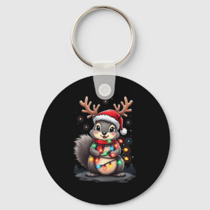 Squirrel Christmas 2024 With Lights &amp; Holiday  Key Ring