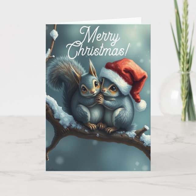 Squirrel Christmas Card (Front)
