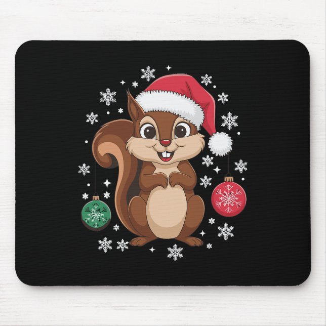 Squirrel Christmas Christmas Xmas Pyjamas  Mouse Pad (Front)