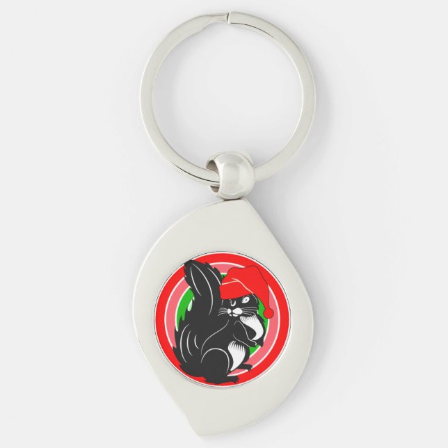 squirrel christmas gifts paper key ring (Front)
