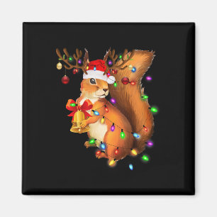 Squirrel Christmas Light Family Matching Pajama Xm Magnet