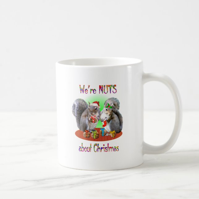 Squirrel Christmas Nuts Coffee Mug (Right)