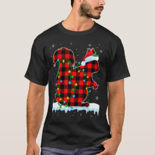 Squirrel Christmas Santa Hat Cute Animals Xmas Li T-Shirt