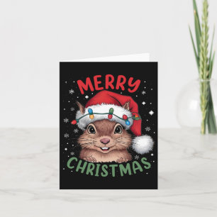Squirrel Christmas Tree Lights Xmas Sweater Men Wo Card