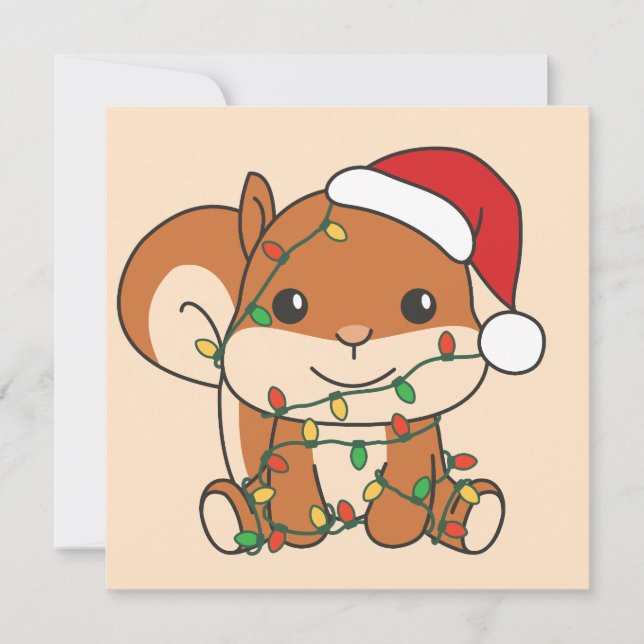 Squirrel Christmas Winter Animals Holiday Squirrel (Front)