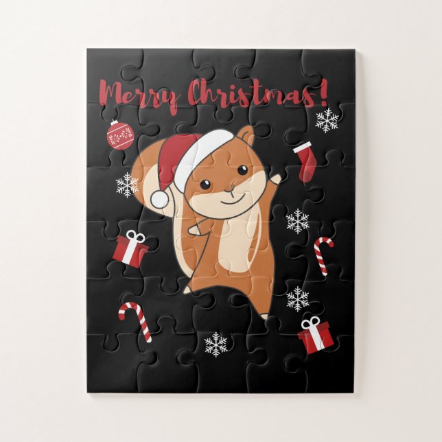 Squirrel Christmas Winter Animals Jigsaw Puzzle (Vertical)