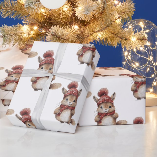 Squirrel Christmas Wrapping Paper (Holidays)