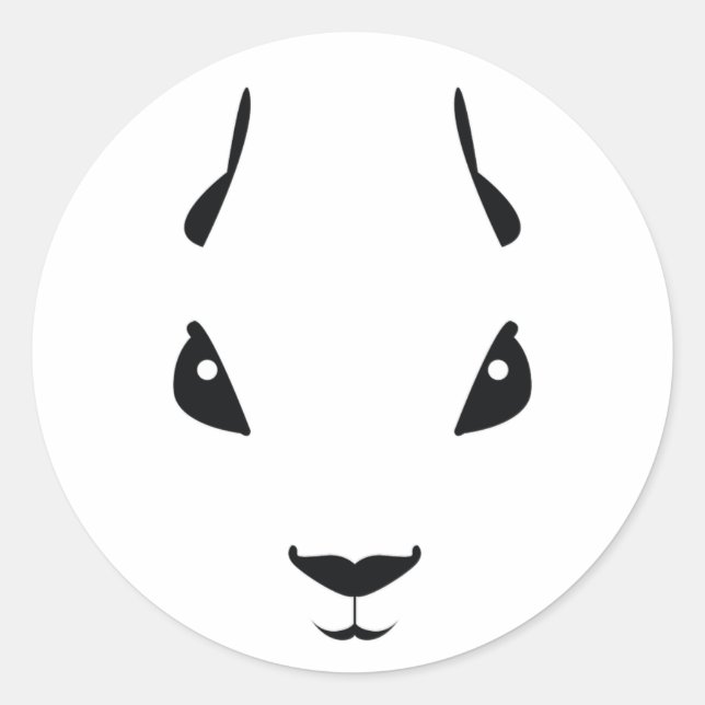 squirrel classic round sticker (Front)