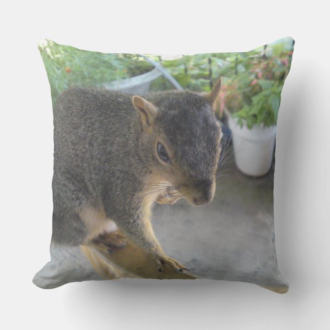 Squirrel Close UP Pillow (Front)