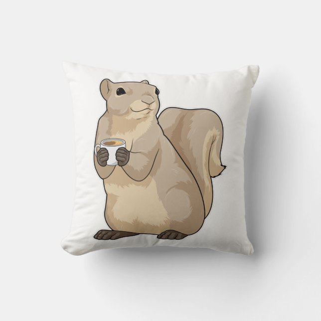 Squirrel Coffee Cup Cushion (Front)