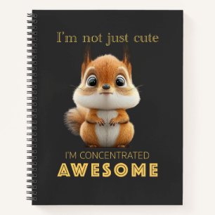 Squirrel Concentrated Awesome Cute Adorable Funny  Notebook
