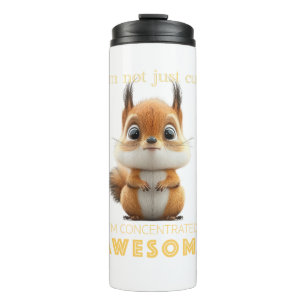 Squirrel Concentrated Awesome Cute Adorable Funny Thermal Tumbler
