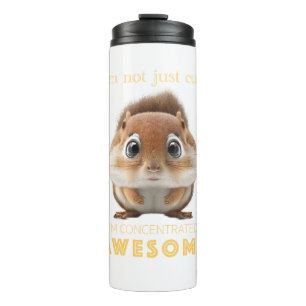 Squirrel Concentrated Awesome Cute Adorable Funny Thermal Tumbler