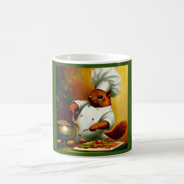 Squirrel Cooking Stir Fry Coffee Mug (Center)