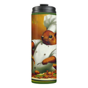 Squirrel Cooking Stir Fry Thermal Tumbler