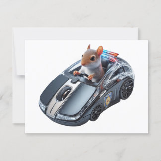 Squirrel Cop in Action: Stop or I’ll click you! Postcard