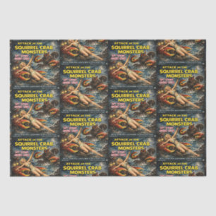 Squirrel Crab Monsters Tissue Paper
