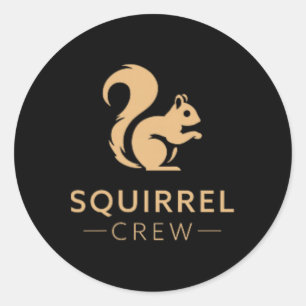 Squirrel Crew Climbing Ck Nature Fan Funny Woodlan Classic Round Sticker